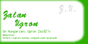 zalan ugron business card